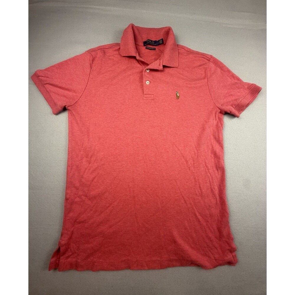 Polo Ralph Lauren Custom Slim Fit Men's S Pink Short Sleeve Cotton Polo Shirt S